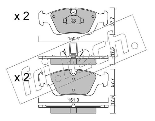 Brake Pad Set, disc brake fri.tech. 321.0