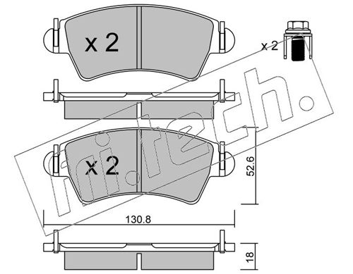 Brake Pad Set, disc brake fri.tech. 322.0