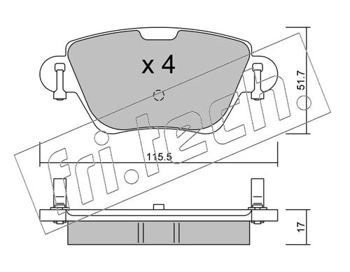 Brake Pad Set, disc brake fri.tech. 328.0