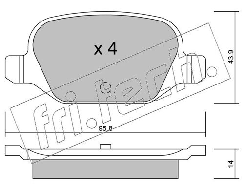 Brake Pad Set, disc brake fri.tech. 333.0