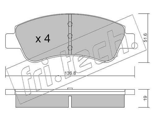 Brake Pad Set, disc brake fri.tech. 336.0