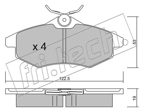 Brake Pad Set, disc brake fri.tech. 337.0