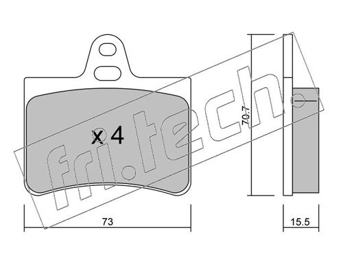 Brake Pad Set, disc brake fri.tech. 342.0