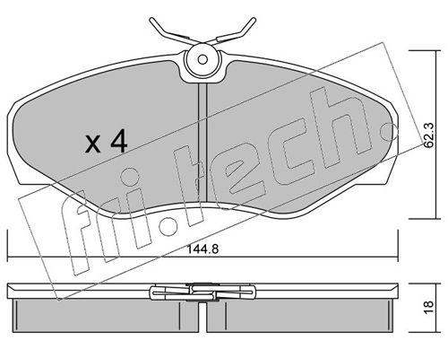 Brake Pad Set, disc brake fri.tech. 347.2