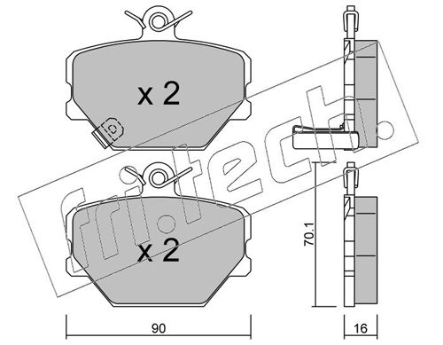 Brake Pad Set, disc brake fri.tech. 350.0