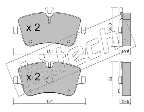 Brake Pad Set, disc brake fri.tech. 351.0