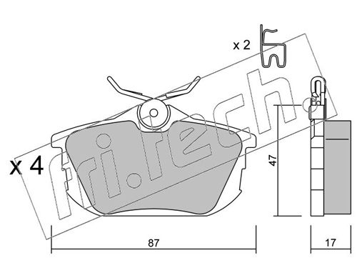 Brake Pad Set, disc brake fri.tech. 356.0