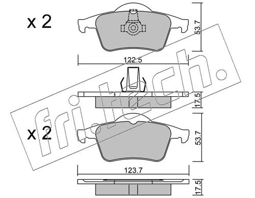 Brake Pad Set, disc brake fri.tech. 357.0