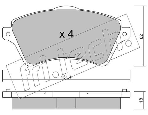 Brake Pad Set, disc brake fri.tech. 358.0