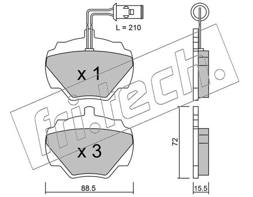 Brake Pad Set, disc brake fri.tech. 362.1