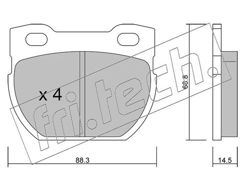 Brake Pad Set, disc brake fri.tech. 363.0