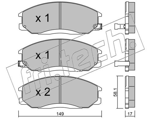 Brake Pad Set, disc brake fri.tech. 373.0