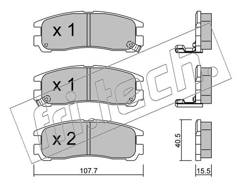 Brake Pad Set, disc brake fri.tech. 413.0