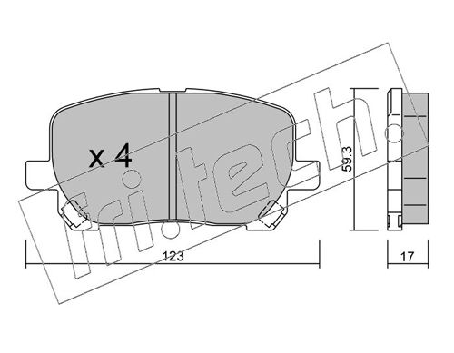 Brake Pad Set, disc brake fri.tech. 442.0