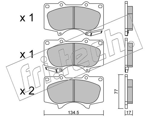 Brake Pad Set, disc brake fri.tech. 470.0