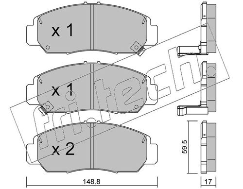 Brake Pad Set, disc brake fri.tech. 478.0