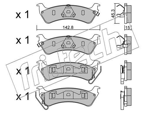 Brake Pad Set, disc brake fri.tech. 543.0