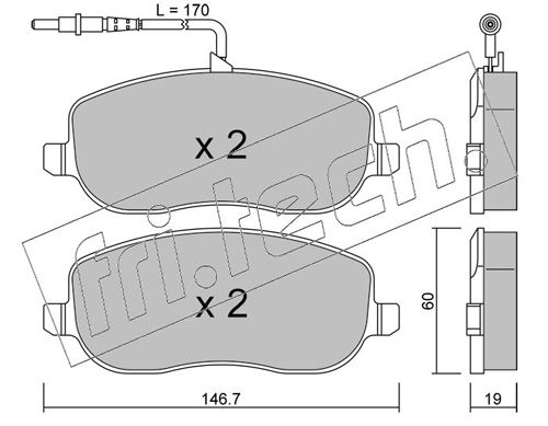 Brake Pad Set, disc brake fri.tech. 546.0