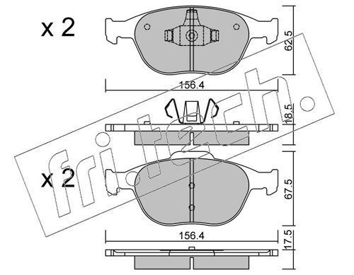 Brake Pad Set, disc brake fri.tech. 549.0