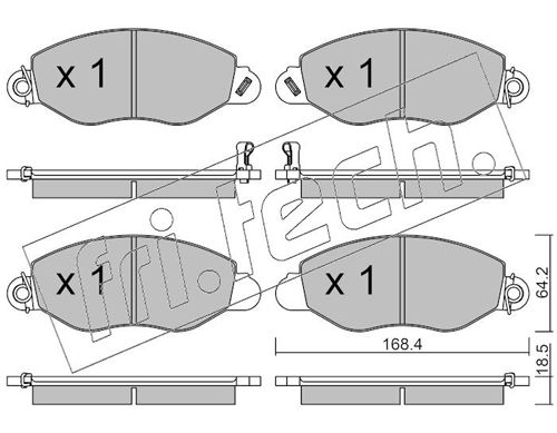 Brake Pad Set, disc brake fri.tech. 552.0