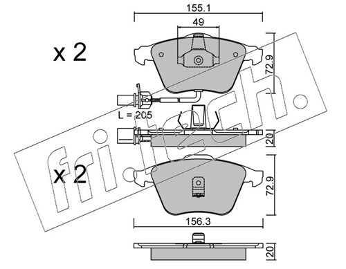 Brake Pad Set, disc brake fri.tech. 565.0