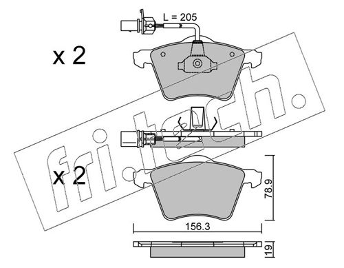 Brake Pad Set, disc brake fri.tech. 566.1