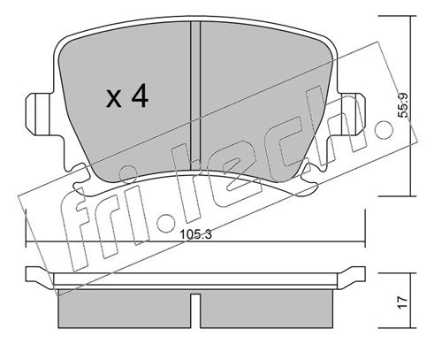 Brake Pad Set, disc brake fri.tech. 569.0