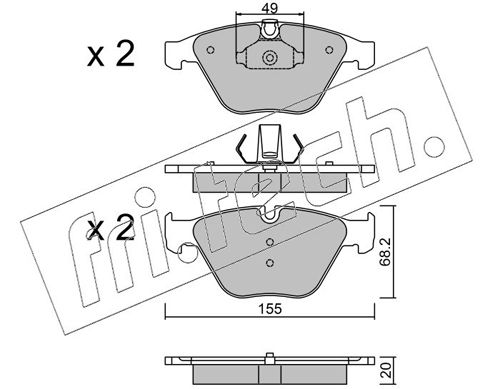 Brake Pad Set, disc brake fri.tech. 574.9