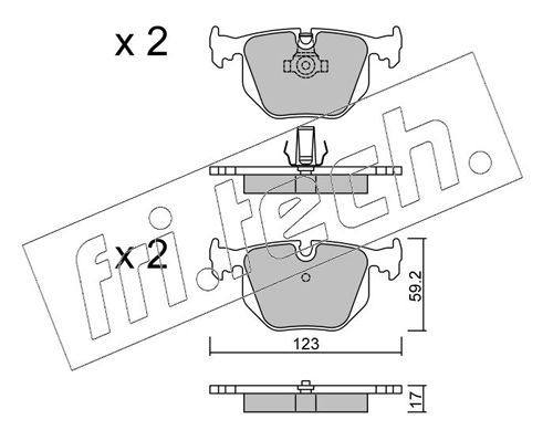 Brake Pad Set, disc brake fri.tech. 576.0