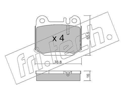 Brake Pad Set, disc brake fri.tech. 580.0