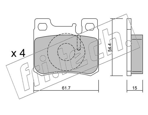 Brake Pad Set, disc brake fri.tech. 582.0