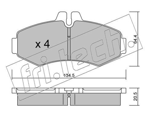 Brake Pad Set, disc brake fri.tech. 589.0