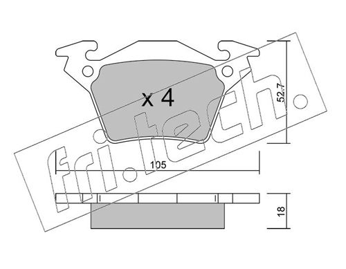 Brake Pad Set, disc brake fri.tech. 590.0