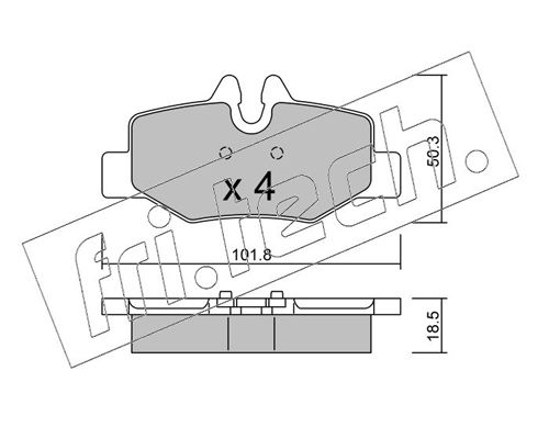 Brake Pad Set, disc brake fri.tech. 592.0