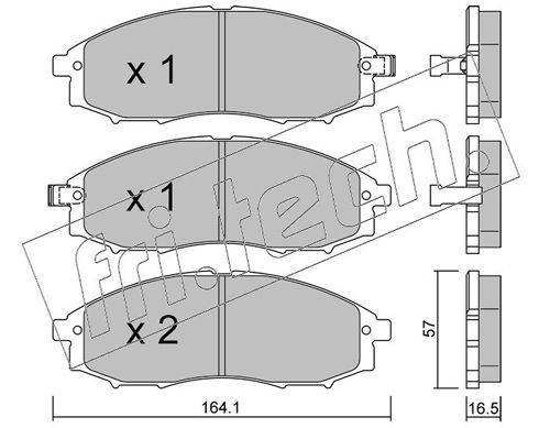 Brake Pad Set, disc brake fri.tech. 627.0