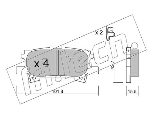 Brake Pad Set, disc brake fri.tech. 635.0