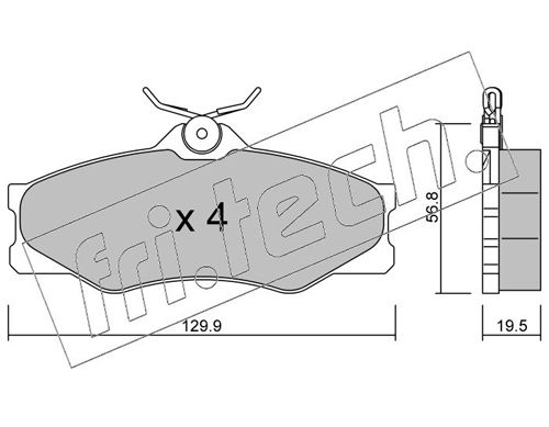 Brake Pad Set, disc brake fri.tech. 652.0