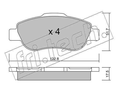 Brake Pad Set, disc brake fri.tech. 654.0