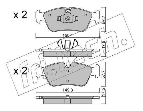 Brake Pad Set, disc brake fri.tech. 656.0