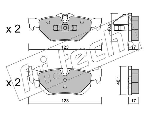 Brake Pad Set, disc brake fri.tech. 658.0