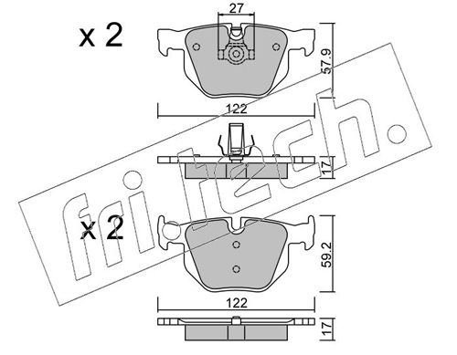 Brake Pad Set, disc brake fri.tech. 660.0