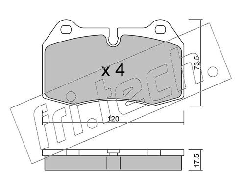 Brake Pad Set, disc brake fri.tech. 661.0