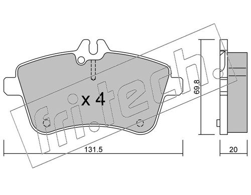 Brake Pad Set, disc brake fri.tech. 663.0