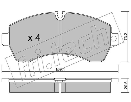 Brake Pad Set, disc brake fri.tech. 689.0