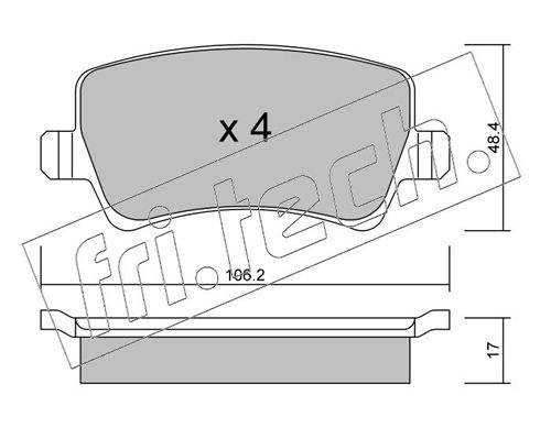 Brake Pad Set, disc brake fri.tech. 692.0