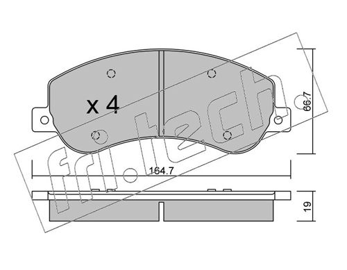 Brake Pad Set, disc brake fri.tech. 696.1