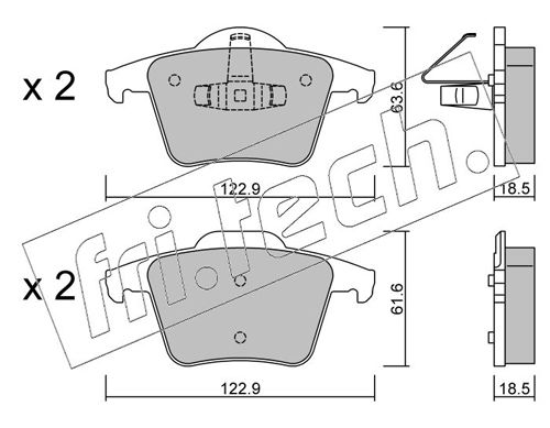 Brake Pad Set, disc brake fri.tech. 704.0