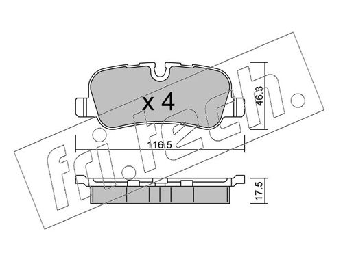 Brake Pad Set, disc brake fri.tech. 710.0