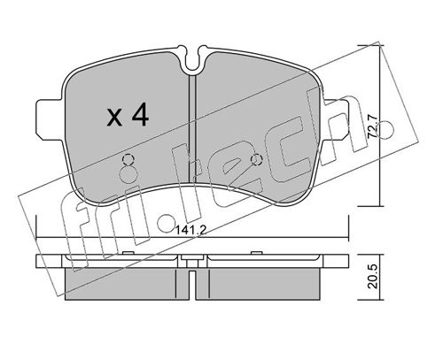 Brake Pad Set, disc brake fri.tech. 727.0