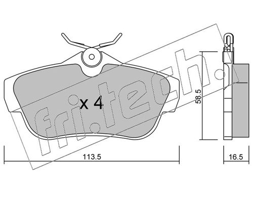 Brake Pad Set, disc brake fri.tech. 728.0